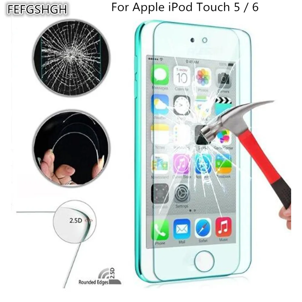 2 шт закаленное стекло для Apple iPod Touch 5/6 Защитная пленка экрана Взрывозащищенная 5th