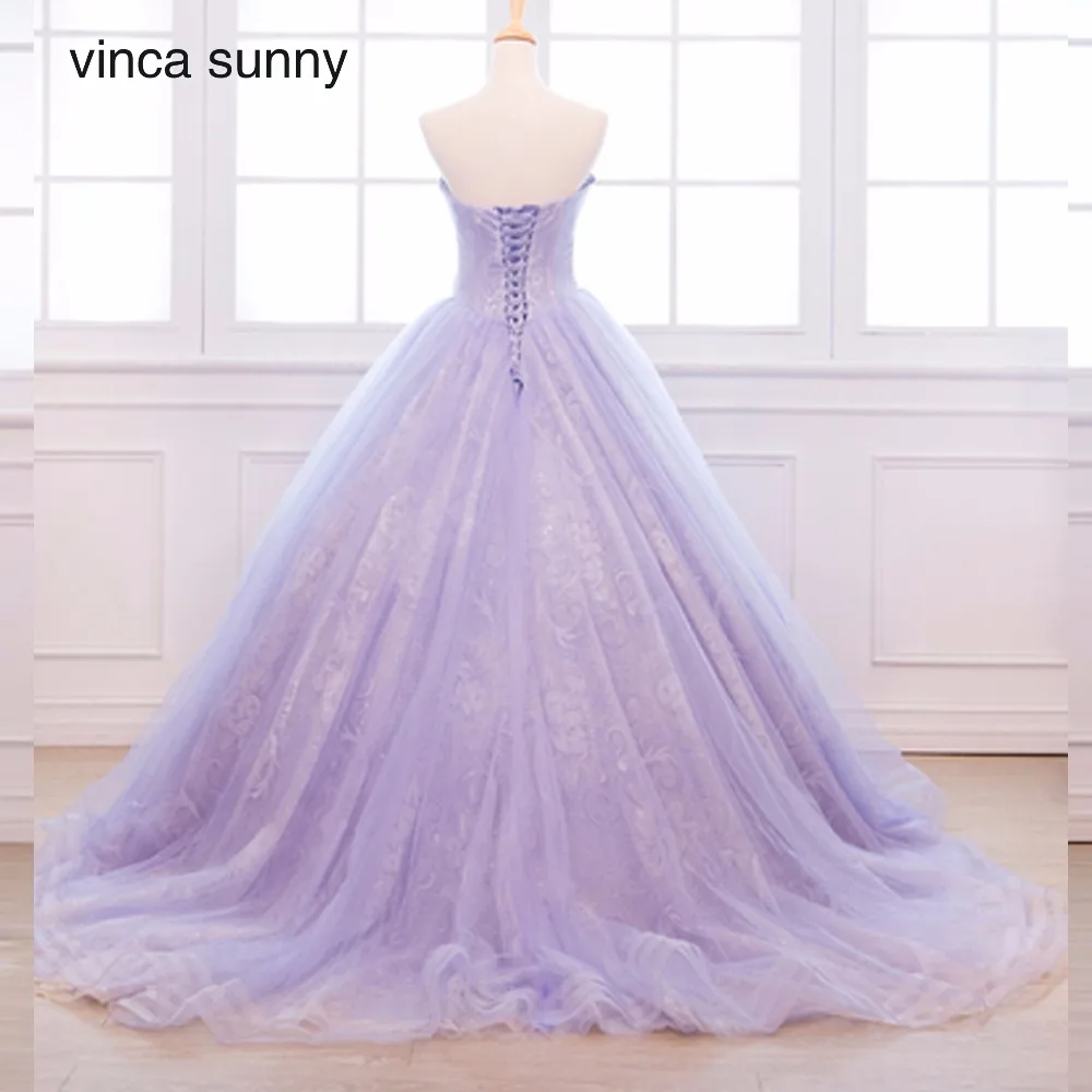 Vinca Sunny бальное платье Свадебные платья милое кружево Формальные фиолетовые подвенечные Свадебные платья Новая мода Vestido De Noiva