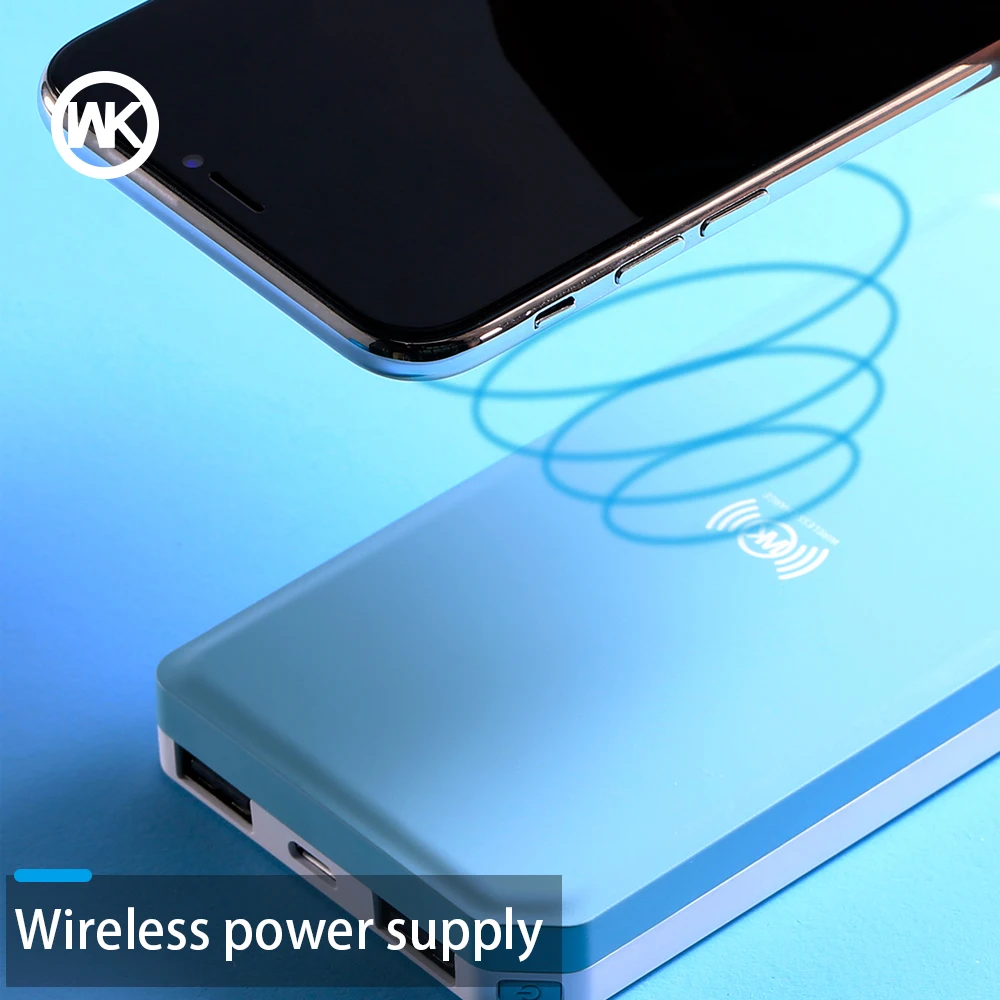 WK DESIGN Wireless Power Bank 10000mah Portable Charger for Xiaomi Power bank iPhone X Pocophone F1 Bateria Externa Battery Bank WK DESIGN Wireless Power Bank 10000mah Portable Charger for Xiaomi Power bank iPhone X Pocophone F1 Bateria Externa Battery Bank