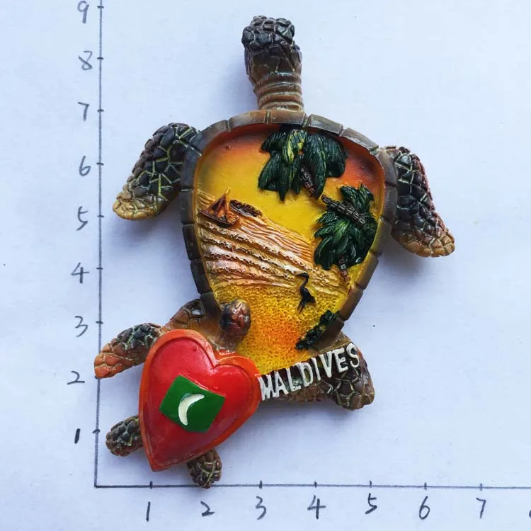 Горячая распродажа высокое качество Maldives ручной работы 3D магниты на холодильник сувениры холодильник магнитные наклейки домашний декор - Цвет: Красный