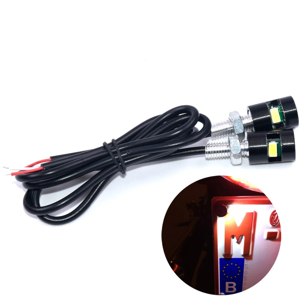 

Motorcycle License Plate Screw LED Light White 12V for Motocross Car Taillight Accessories For Harley touring