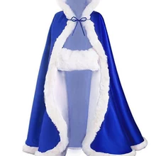 Vintage Faux fur Flower Cape Winter Jacket Coat wedding cloak for evening party pageant christmas Wedding cloak