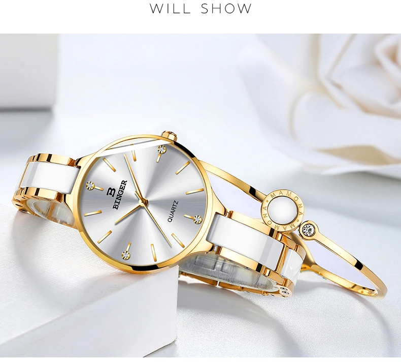 Сапфировая Роза, золотые женские часы, модные, кварцевые, керамические, ремешок для часов, повседневные, 3 АТМ, водонепроницаемые наручные часы, подарок для девушки, жены, женщины