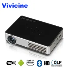 VIVICINE Newest 1280×800 Portable 3D Android 1080p Projector,DLP HDMI USB PC WIFI Wireless Home Theater Mini Video Projector
