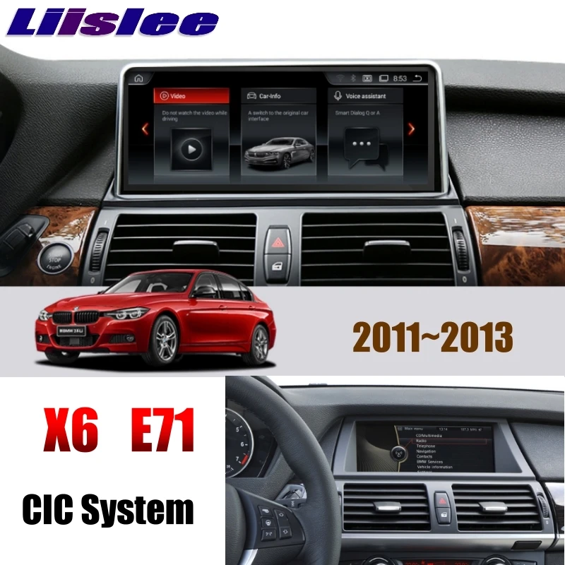 Perfect LiisLee For BMW X6 E71 2011~2013 For CIC System EVO ID6 CarPlay Adapter Car Multimedia Player GPS Audio Radio Navigation NAVI 6