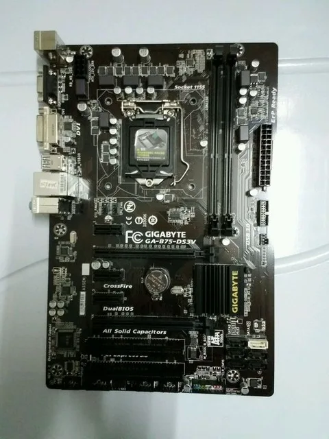 Оригинальная материнская плата для Gigabyte GA B75 DS3V DDR3 LGA 1155 16GB i3 i5 i7 22/23nm cpu b75