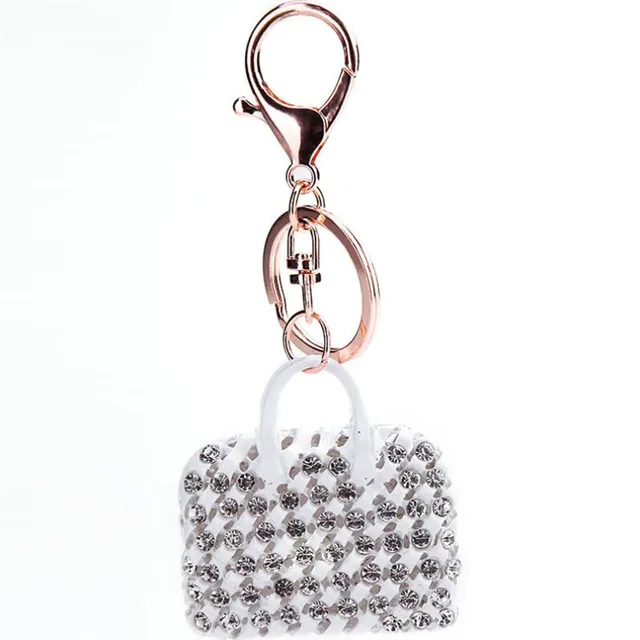 2016 New Rhinestone Handbag Shape Keychain Crystal Purse Bag Key Chain ...