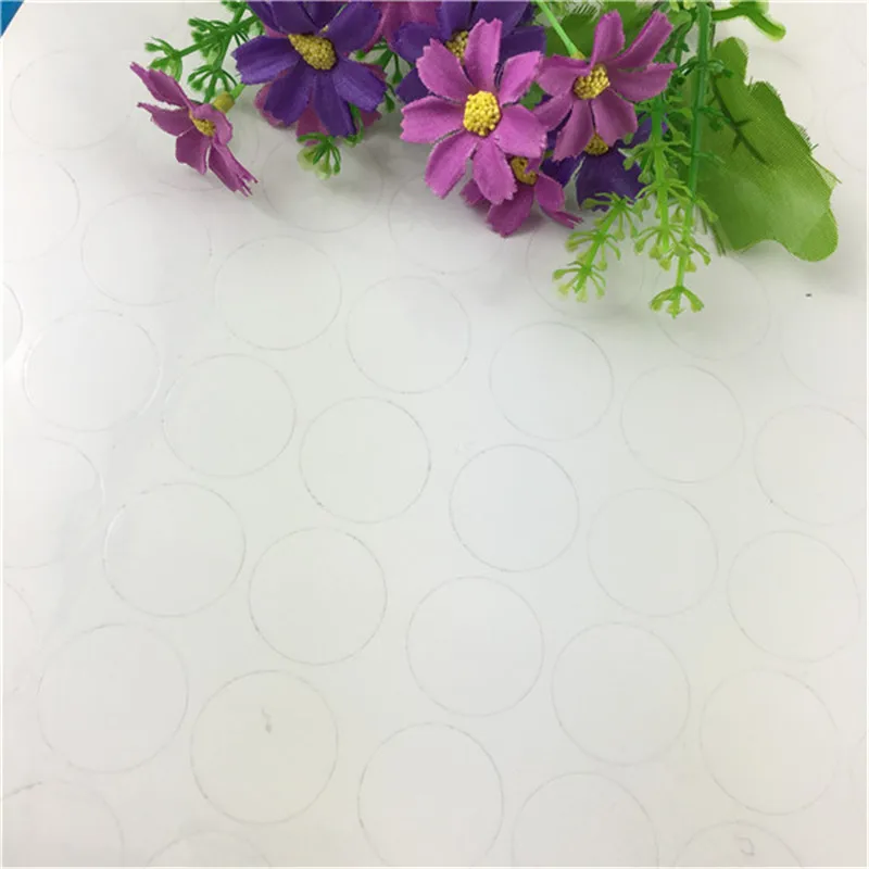 300Pcs/Lot Two Size Round Self-adhesive PVC Transparent Blank Sticker For Letters Products Sealing Stickers Accept Custom Logo