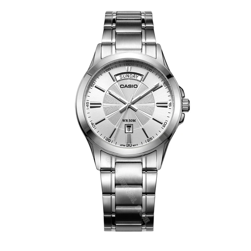 Casio Watch Люксовый Бренд Мужчины Наручные Часы MTP-1381G-1A Мода& Casual Водонепроницаемый Стальной браслет Дата День Часы - Цвет: MTP-1381D-7A