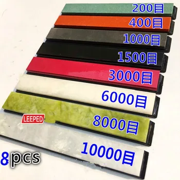 

8 sets of fixed angle sharpener ruby black stone natural sharpening stone combination 150 * 20 * 5 mm