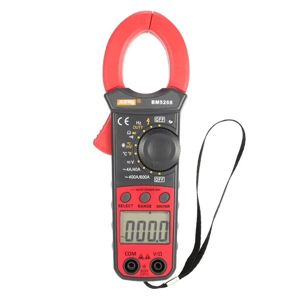 Digital Clamp Meter SZBJ BM5268 Multimeter True RMS AC/DC Volt Amp Ohm Capacitance Frequency Temperature Diode Tester | Инструменты