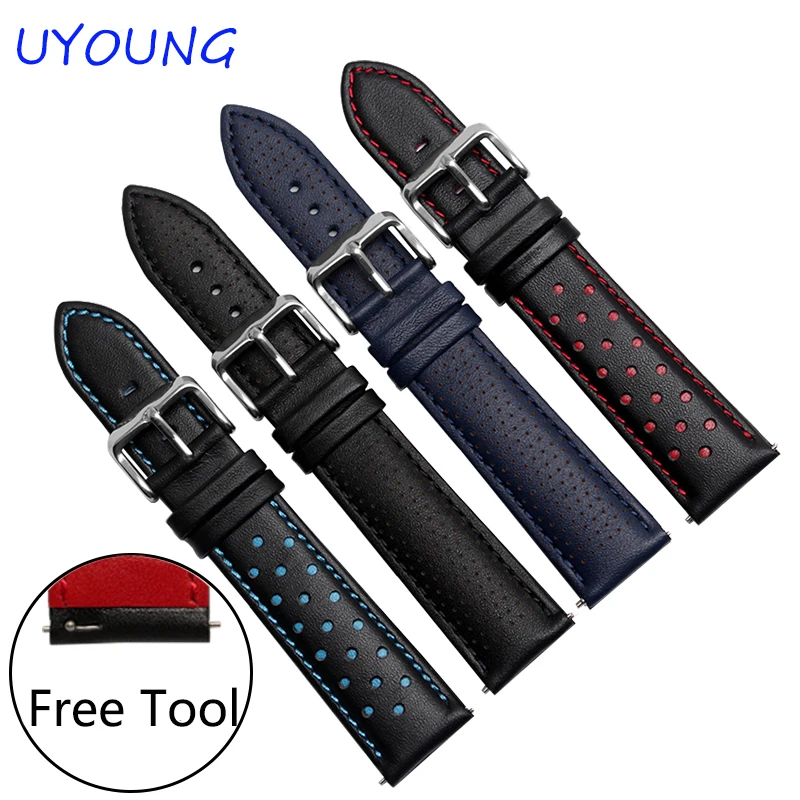 Quality Genuine Leather Watchband 20mm 22mm Replacement Leather Watch