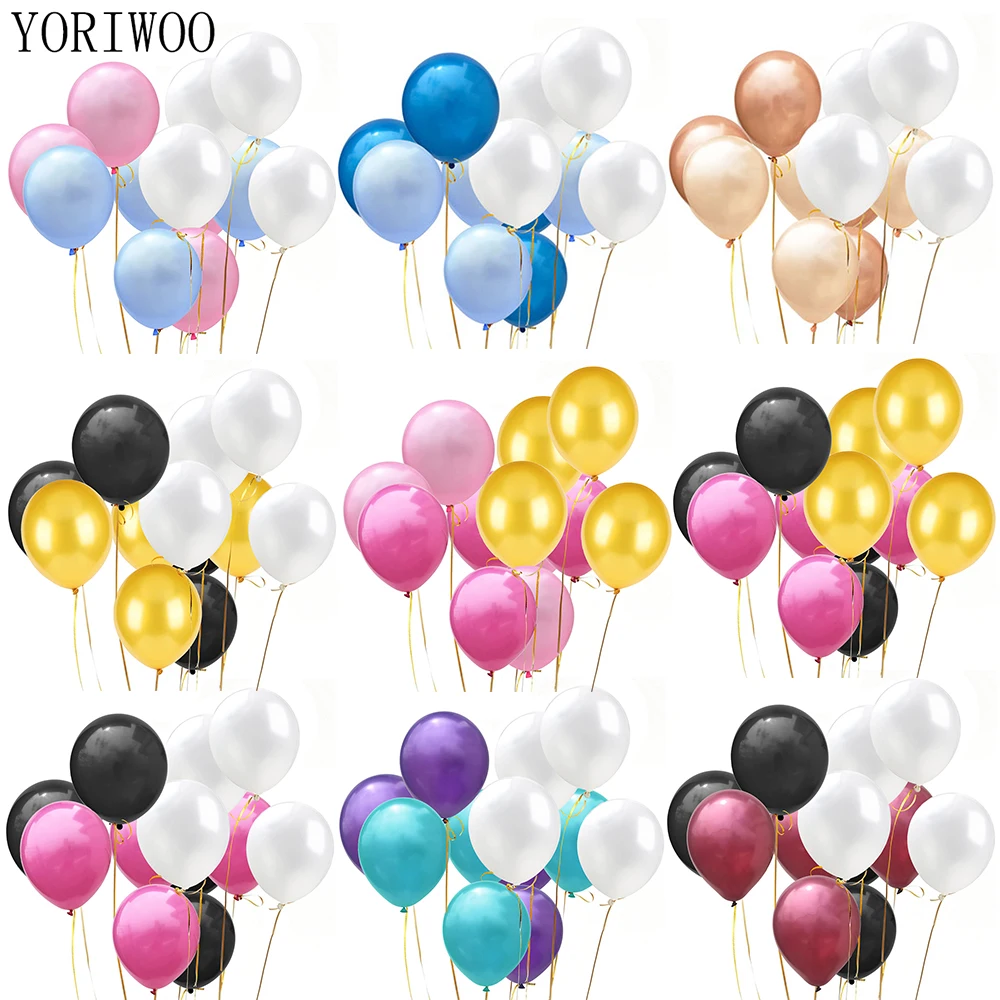 

YORIWOO Colorful Balloons Air Latex Balloon Set Wedding Baloons Birthday Party Decorations Kids Baby Shower Boy Girl Hen Party