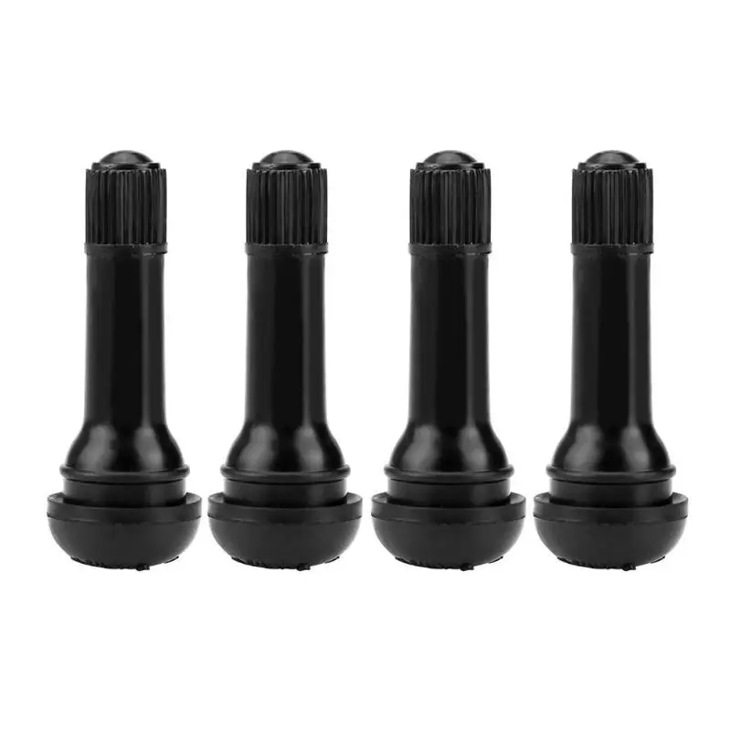 

4pcs Rubber TR414 Snap-in Car Wheel Tubeless Tyre Valve Stems Dust Caps