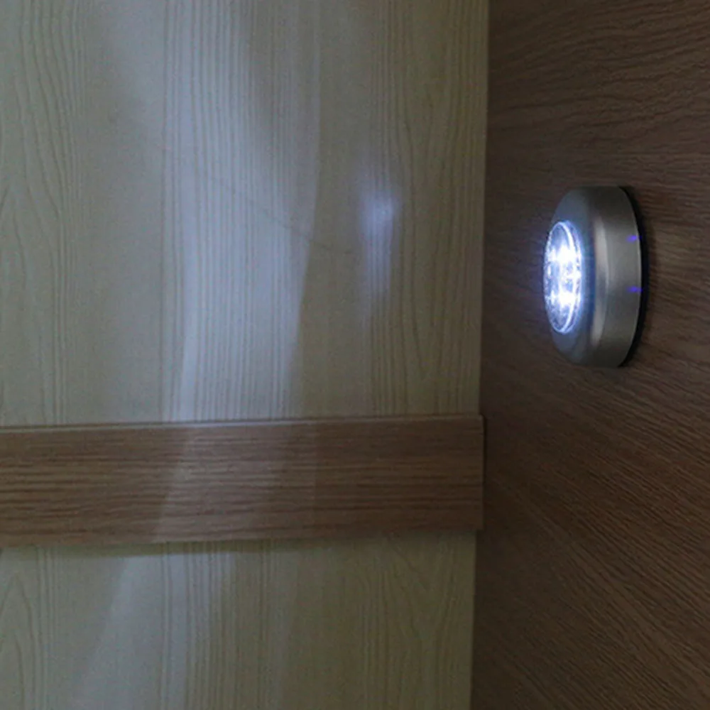 

Premium sensitive Mini Wall Light Kitchen Cabinet Closet Lighting 3 LED Wireless Push Touch lights