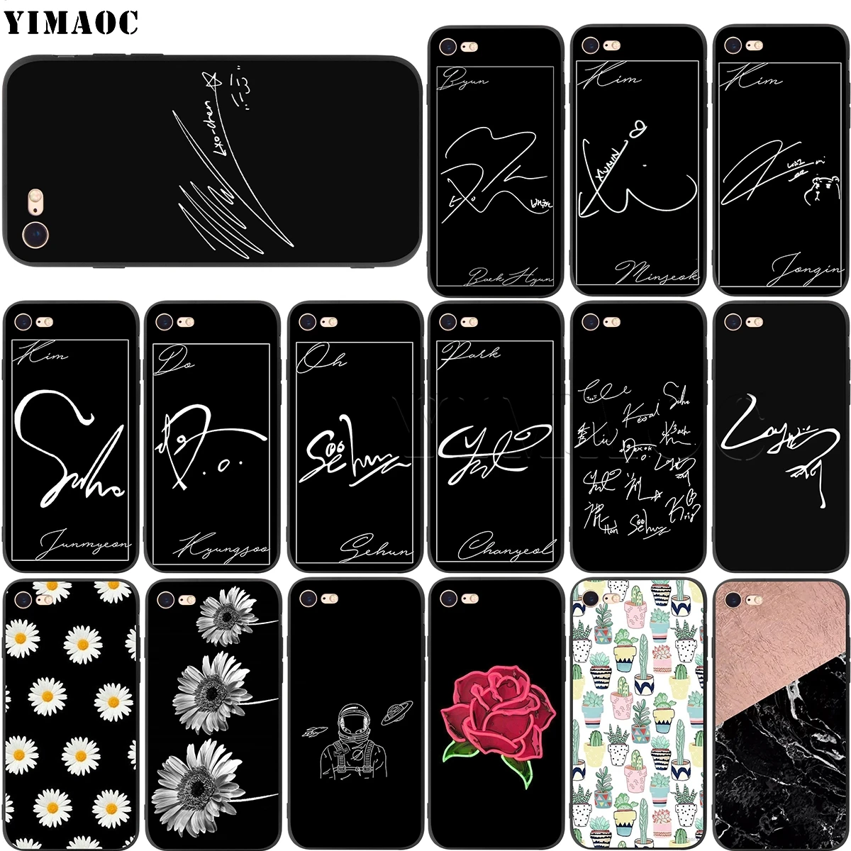 

YIMAOC EXO Chen Chanyeol Signature Soft Silicone Case for iPhone 11 Pro XS Max XR X 8 7 6 6S Plus 5 5s se