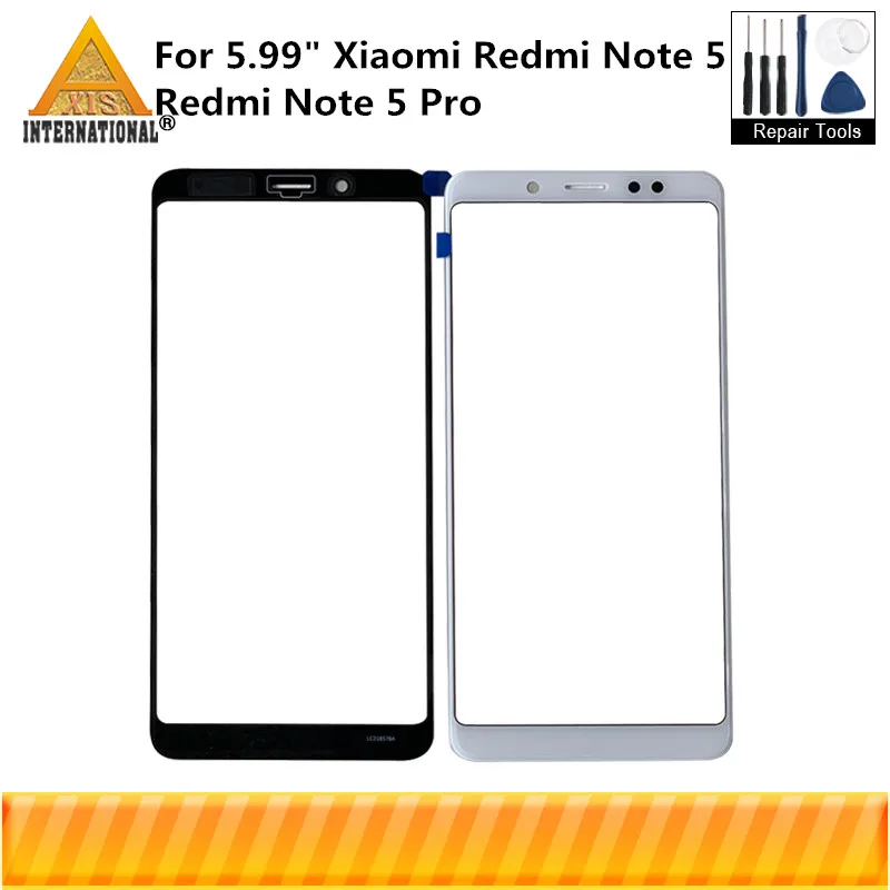 

Original Axisinternational For 5.99" Xiaomi Redmi Note 5 Redmi Note 5 Pro Outer Front Glass Touch Glass Screen Digitizer+Tools