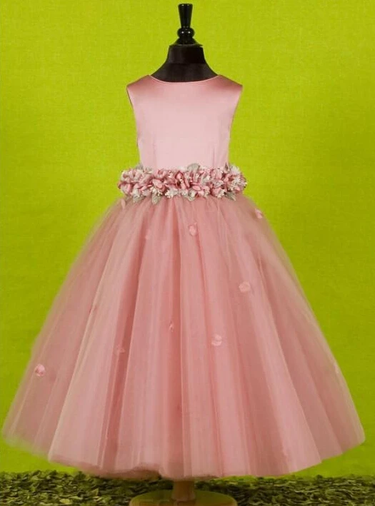 vestidos de florista rosa