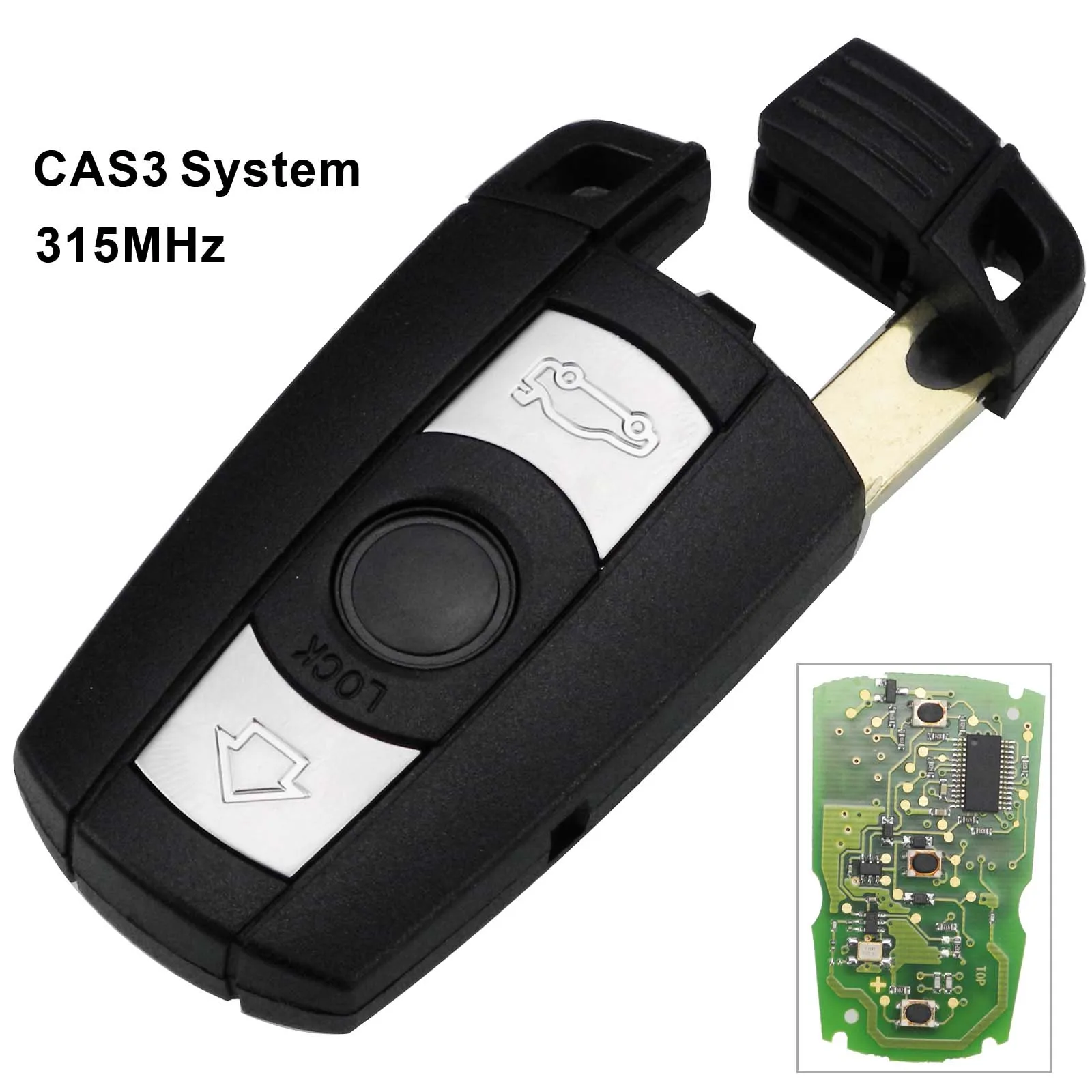 

jingyuqin Car Remote Smart Key 315Mhz/868MHz for BMW 1/3/5/7 Series CAS3 X5 X6 Z4 Car Control Transmitter with Chip