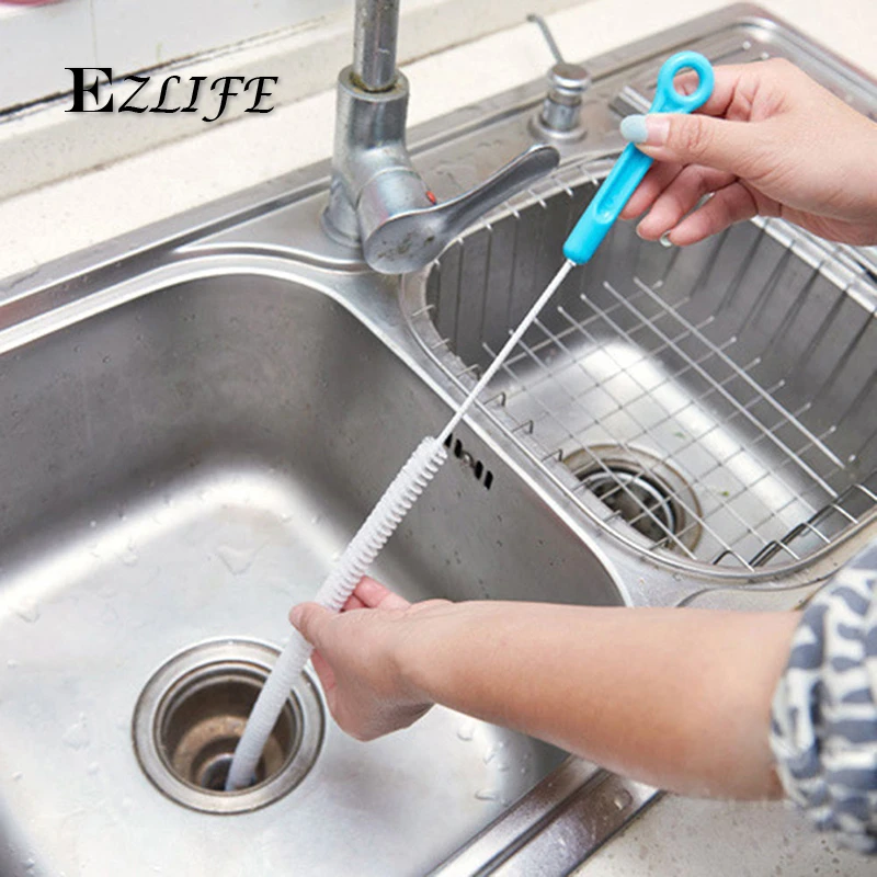 71cm Long Flexible Cleaning Brush Sink Overflow Drain Unblocked Cleaner