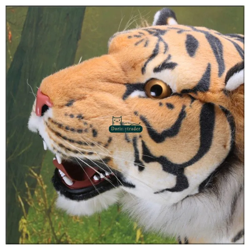 Dorimytrader 43''  110cm Domineering Lifelike Tiger Stuffed Soft Plush Huge Emulational Animal Tiger Toy House Decoration Free Shipping DY60653 (7)