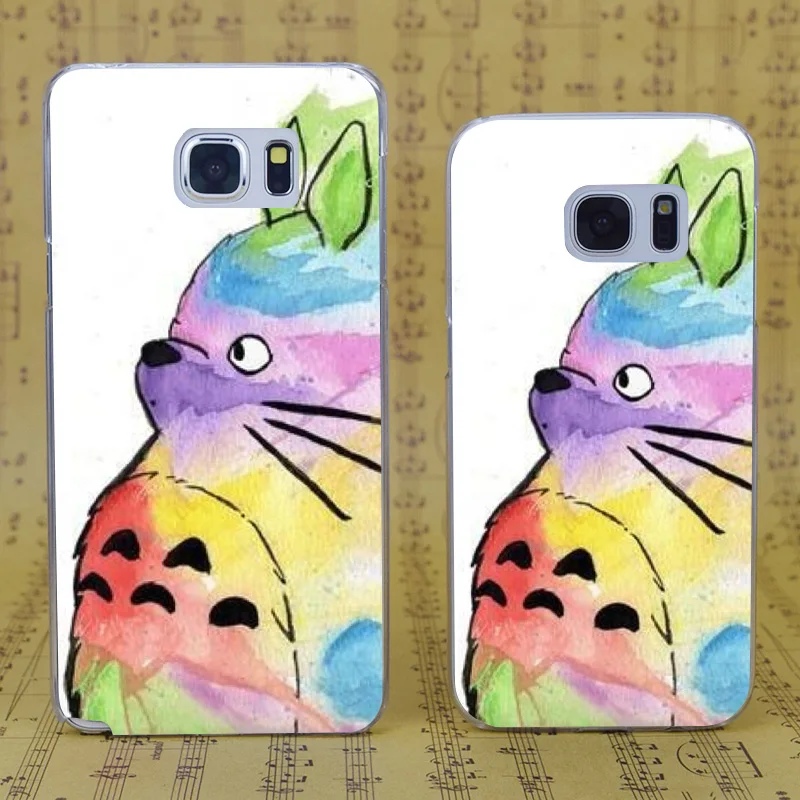 DREAM FOX B2600 My Rainbow Totoro Transparent Hard PC Case Cover For Samsung Galaxy S 4 5 6 7 8 Mini Edge Plus Note 3 |