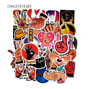 

50 Pcs/Pack Funny Gestures Graffiti Stickers For Luggage Laptop Motorcycle Skateboard Bicycle Decal Toys Gift Sticker
