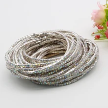  Woman Fashion Jewelry White AB Bracelet &  Bangle 10pcs/lot Tennis Bracelets Luxury Jewellery White Crystal Beads DIY Charms 