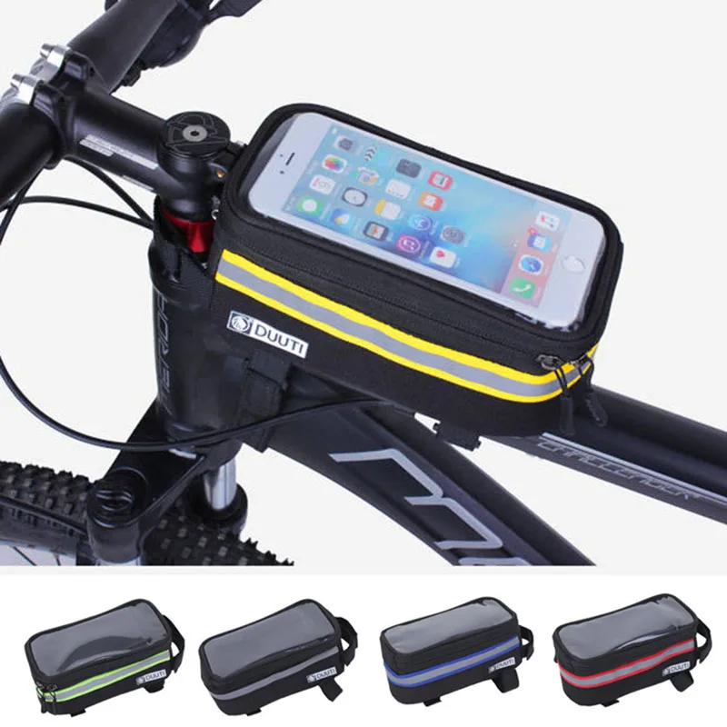 Perfect 4.8-5.7 inch Bicycle screen touch bag,MTB road bike front mobile phone pouch,waterproof cycling tube top bag bicycle accessories 0