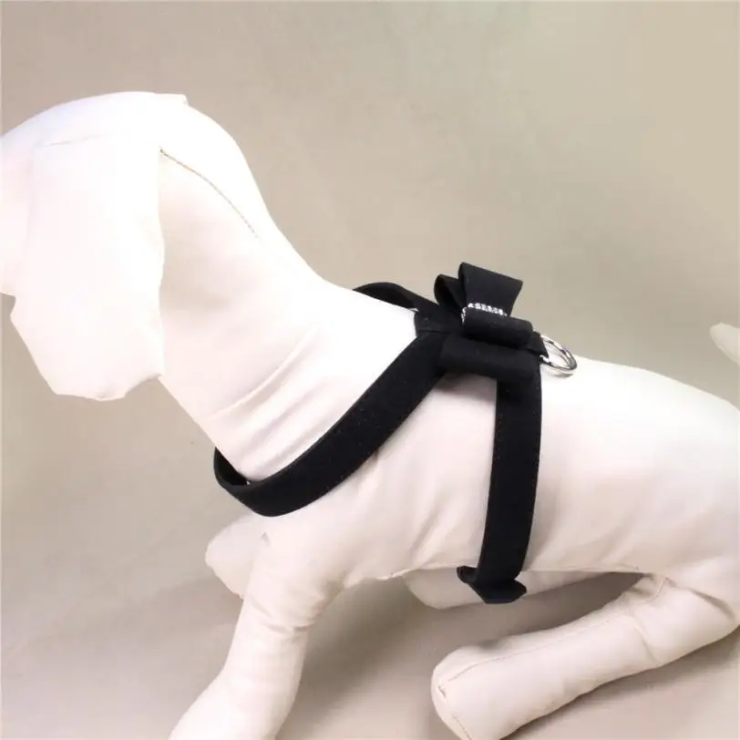 Модные собак груди ремни 1 шт. Регулируемый собака ведет бантом алмаз груди ремни Высокое качество животных 15