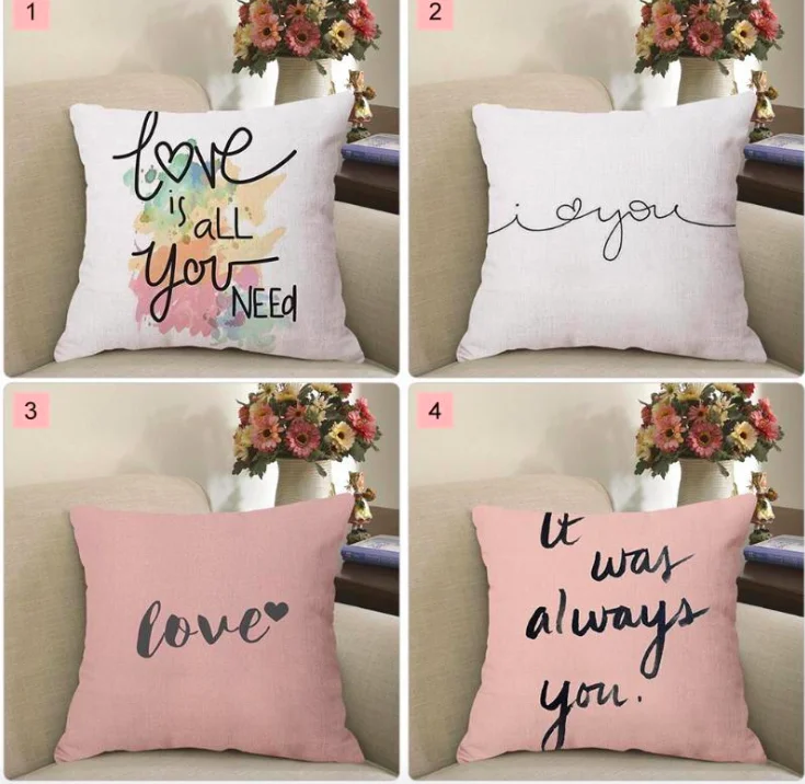 

Love is Your End Sweet Home Neck Body Pillowcase Linen Bed Pillows Cover Couch Seat Cushion Throw Pillow Home Decoration Gift