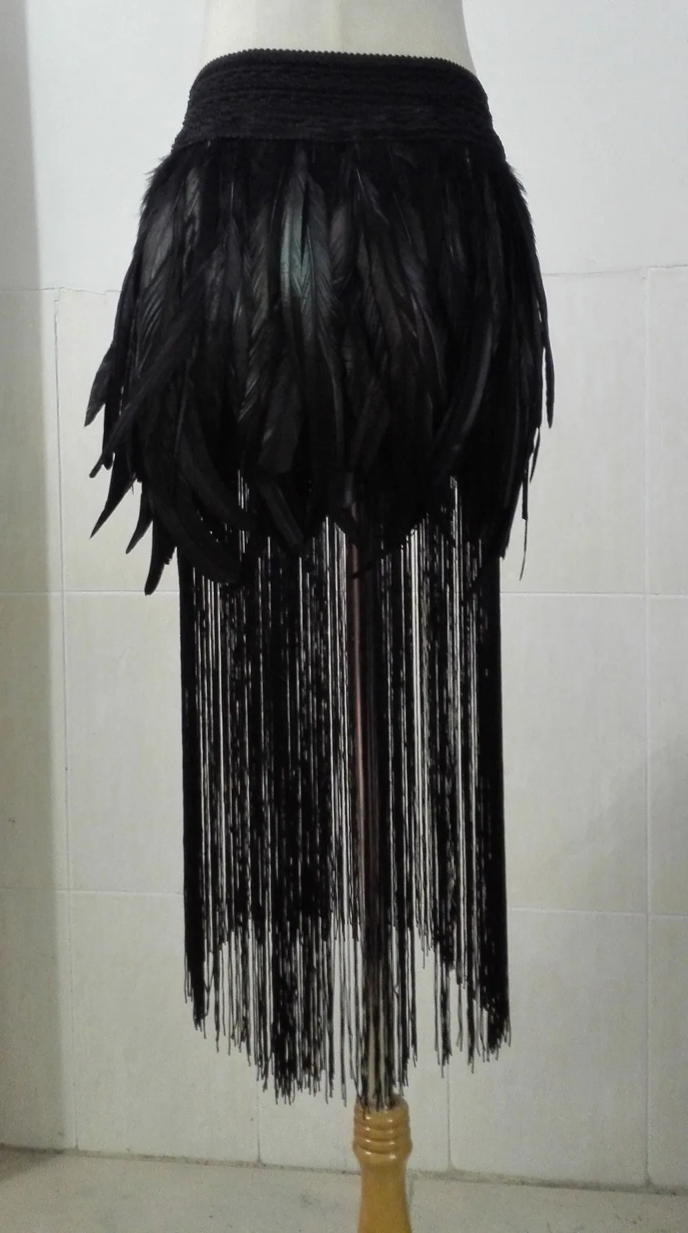 SKT16014-feather-skirt-with-long-tassel-1