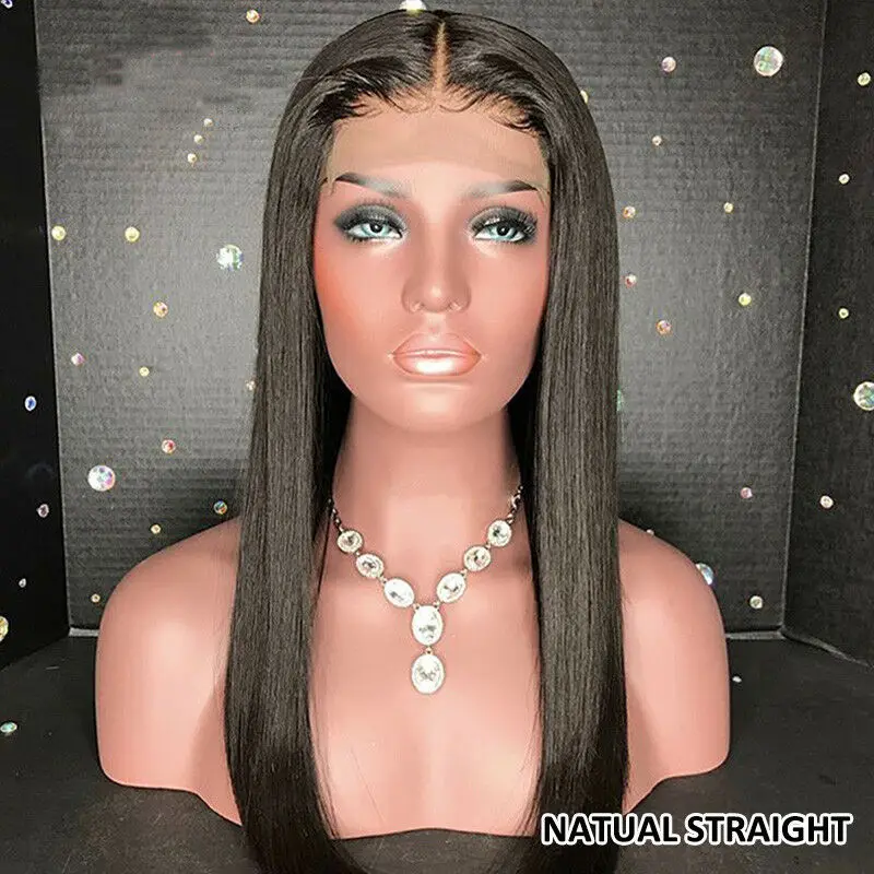 Online Brasil Wig 4*4 Lurus Renda Penutupan Wig Renda Depan Rambut Manusia Wig Digunakan Dipetik dengan Bayi Rambut jazz Bintang Non Remy Lace Wig