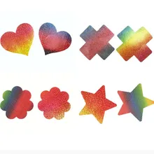 10 пар(20 шт)/партия женские накладки на грудь цветок в форме радуги Стикини Русалка маленькая рыбка масштаб одноразовые накладки на грудь чехлы