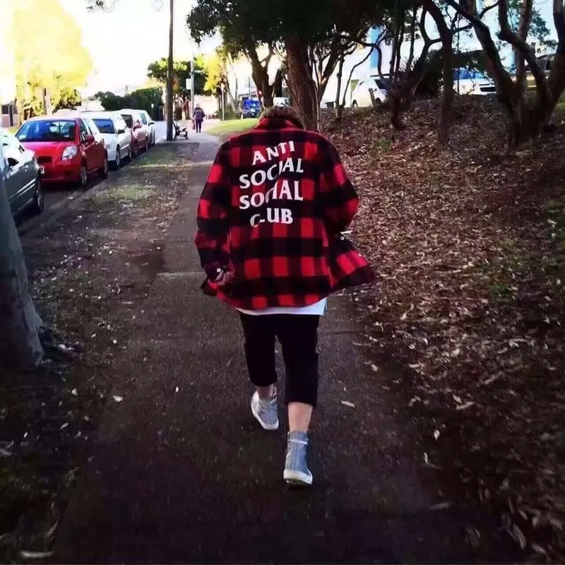 anti social social club red flannel