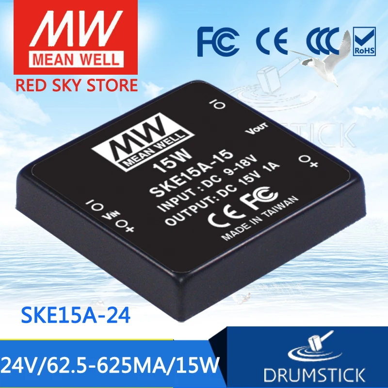 

MEAN WELL SKE15A-24 24V 625mA meanwell SKE15 24V 15W DC-DC Regulated Single Output Converter