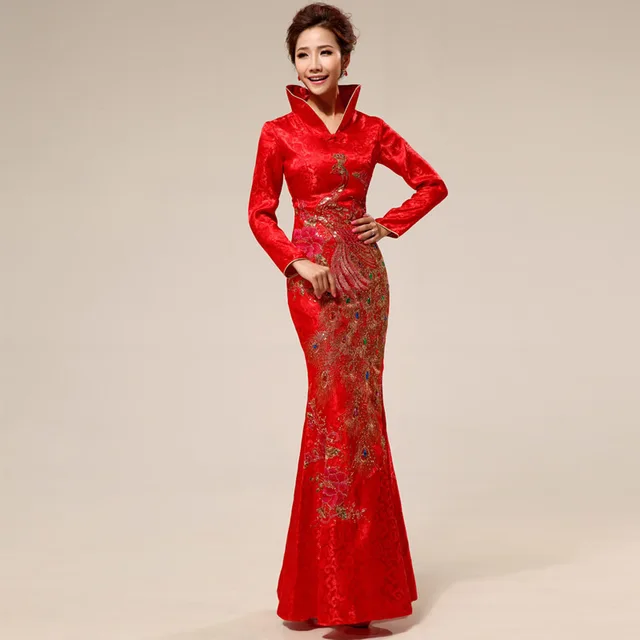 oriental dress red