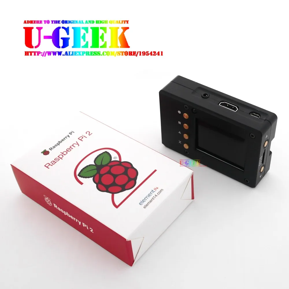 Сделай Сам свой карманный ПК! Raspberry поддерживает IEC! Raspberry Pi 2 Модель B+ CNC алюминиевый сплав металлический чехол+ 2,2 дюймовый TFT экран+ набор кнопок