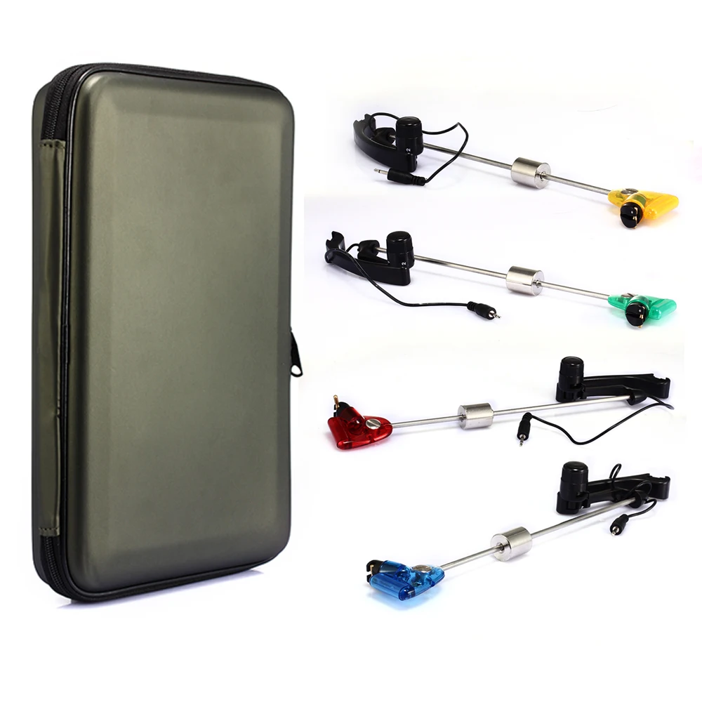 

4 Set Iron Swing Bite Indicator Hanger LED Light Fishing Tackle Accessories Coarse Carp