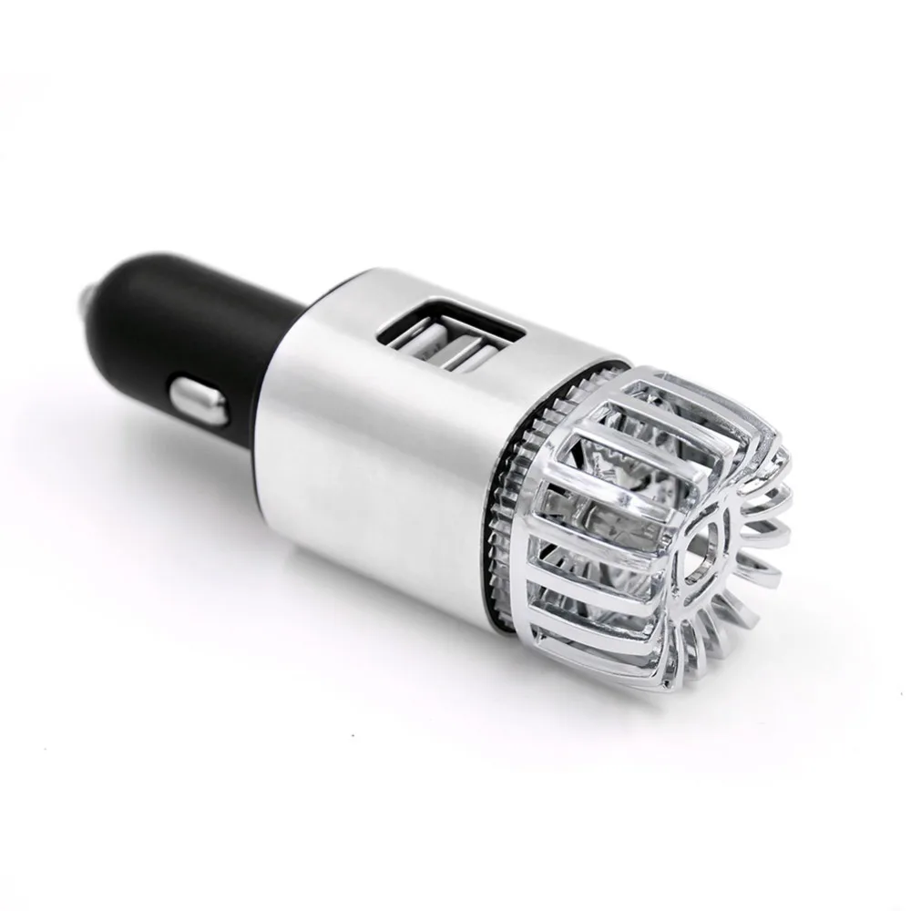 

Negative Ion Vehicle Air Purifier 2 in 1 Car Dual USB Improves Air Freshness Oxygen Bar Ozone Ionizer Cleaner