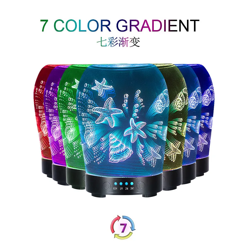 

100ML Aromatherapy Essential Oil Aroma Diffuser With 7 Color LED Lights For Home Office Air Diffuser Humidifier