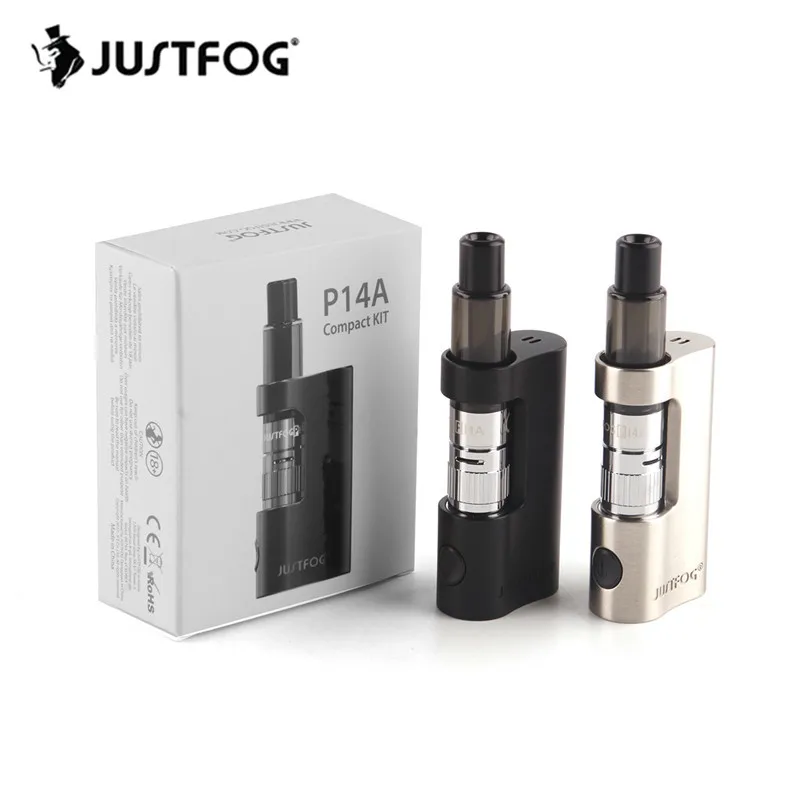 

JUSTFOG P14A Compact Kit Vape Mini Box Mod Kit Built-in 900mAh Battery P14A Clearomizer with 1.6ohm Coil VS JUSTFOG Q14 Kit