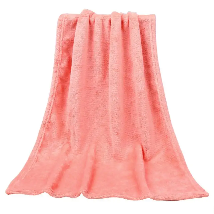 A 50X70 см фланелевое одеяло модное однотонное мягкое одеяло теплые коралловые клетчатые пледы фланель# B - Цвет: A