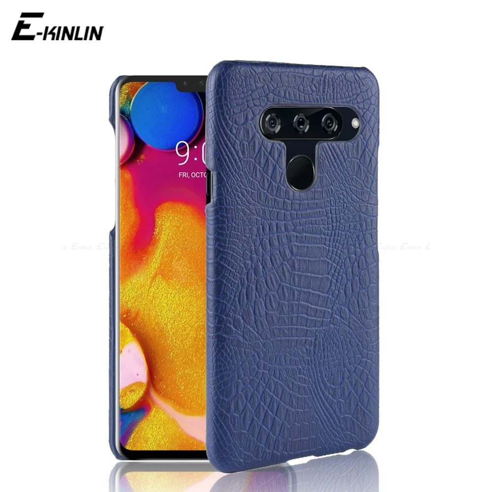 

Snake Skin Crocodile Leather Case For LG V50 V40 V35 V30S V30 G8 G7 Plus ThinQ G6 Q8 Q7 Q6a Q6 Alpha Stylus Stylo 3 Back Cover