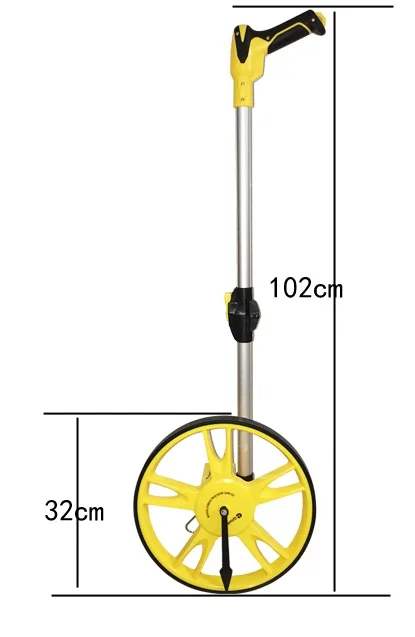 Ручное толкающее Расстояние измерительное колесо дорожное колесо измерителя дальности заземления - Цвет: 30200105