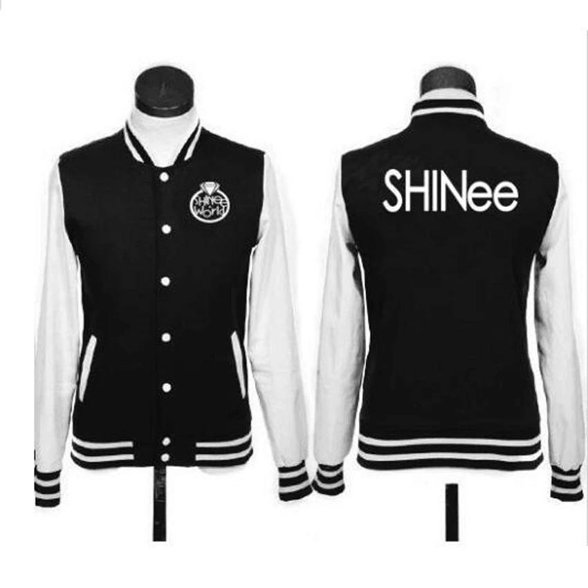 Бейсбольная Униформа Shinee KPOP taemin key куртка для женщин и мужчин свитшот на молнии в