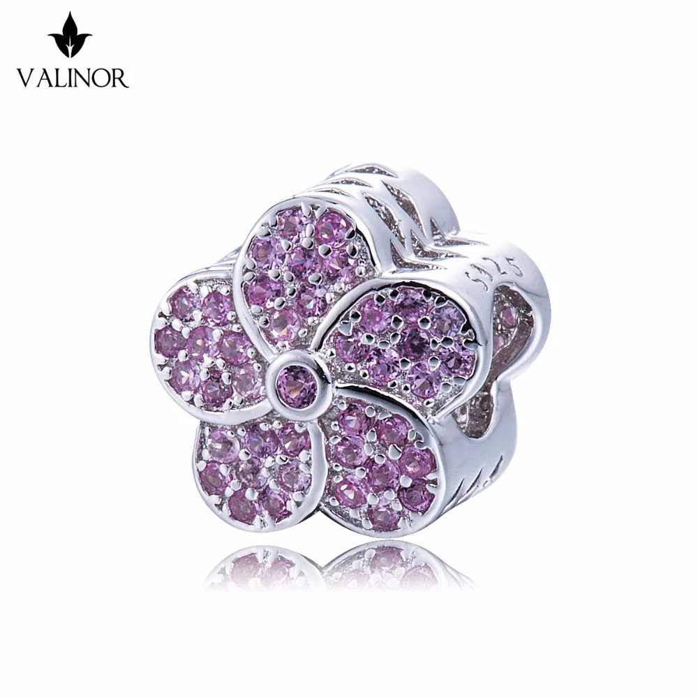 

Video! Pink five-leaf flower 925 Sterling Silver Tropical Fish And Water plants tailBeads Charms Fit Bracelets DDBJ215