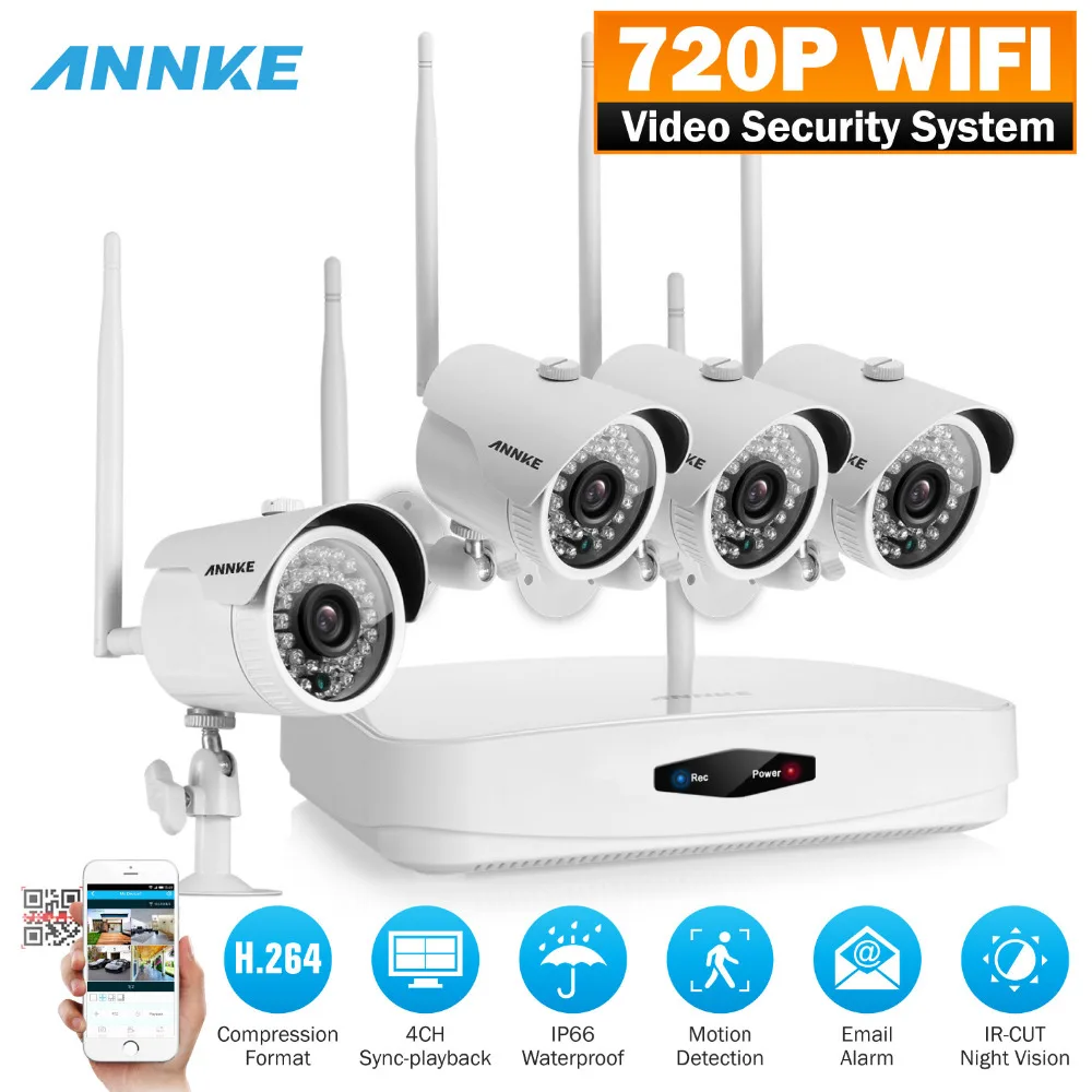 Buy ANNKE Wireless Wifi 4CH P2P HD 130W 960P NVR 720P
