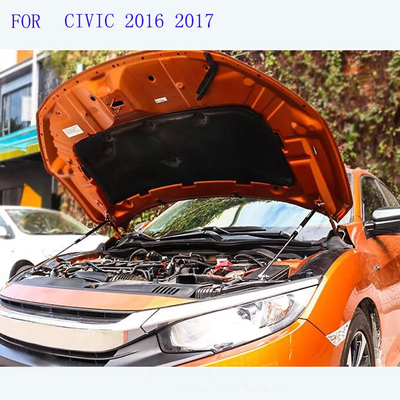 two sides Auto Hood Gas Struts Shock Struts Lift Supports for HONDA CIVIC 2016 2017in