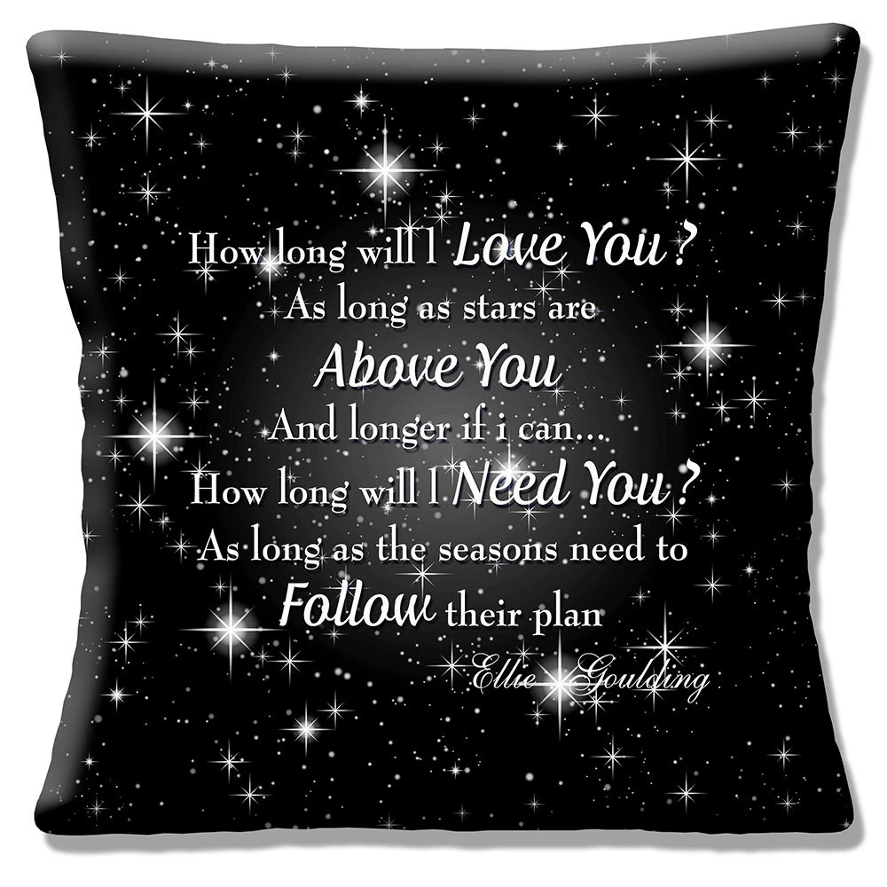 Keren Ellie Goulding Berapa Lama Aku Mencintaimu Lirik Lagu Bantal Cover Melempar Bantal Case Baru Valentine Pacar Hadiah 45x45 Cushion Cover Aliexpress